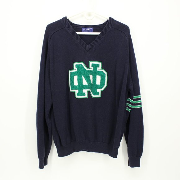 Vintage Sweaters - Vintage Notre Dame Patch Sweater